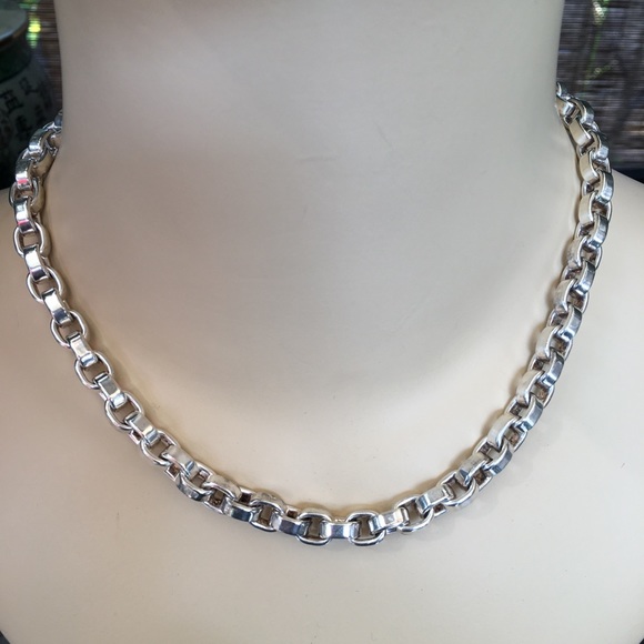 Heavy Sterling Silver Chain Necklace 